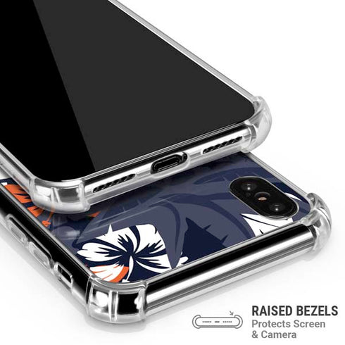 NFL Chicago Bears Tropical Print iPhone XS Max Clear Case